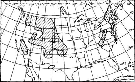 карта ветроактивности США