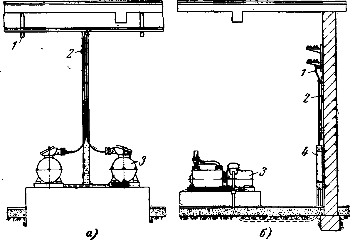 Подводка кабеля к электродвигателю