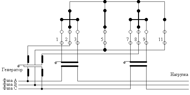 Схема включения трехпроводного счетчика ZEТ