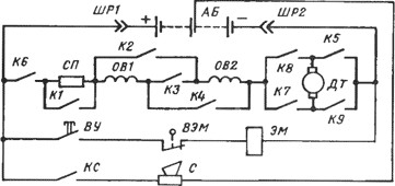 схема электропривода электрокара ЭК-2