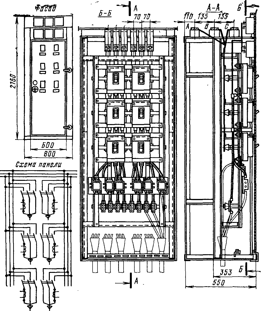 Комплектная панель 380—500 В