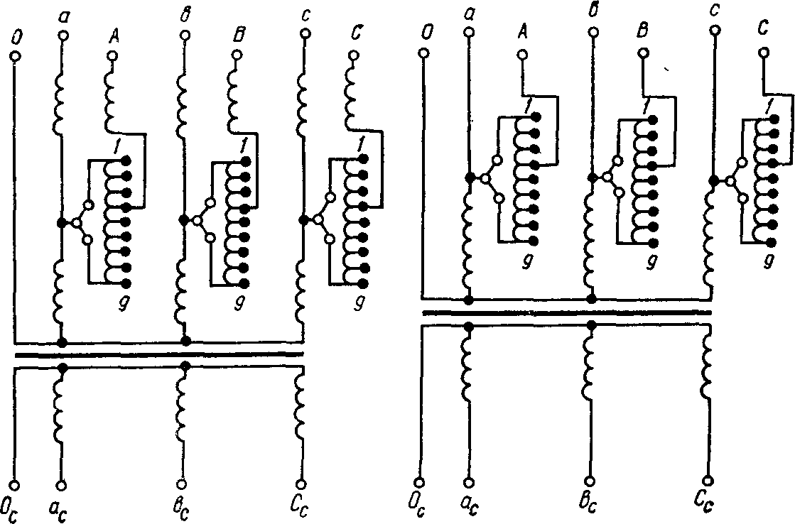 Схема линейного регулировочного автотрансформатора