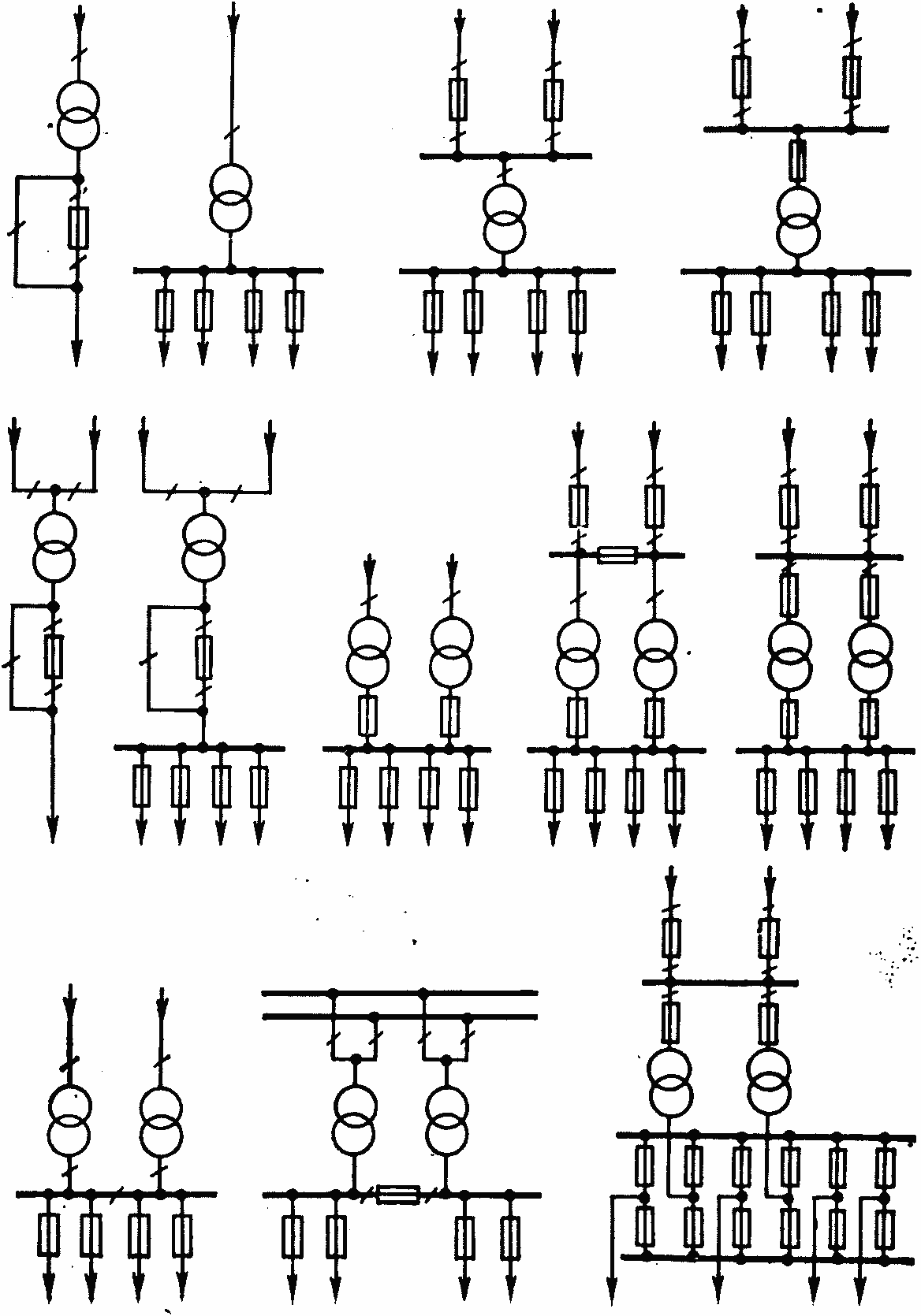 Схемы электрических соединений подстанций