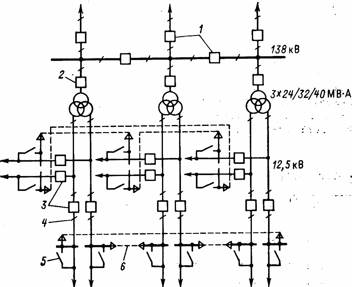 Схемы электрических соединений подстанций