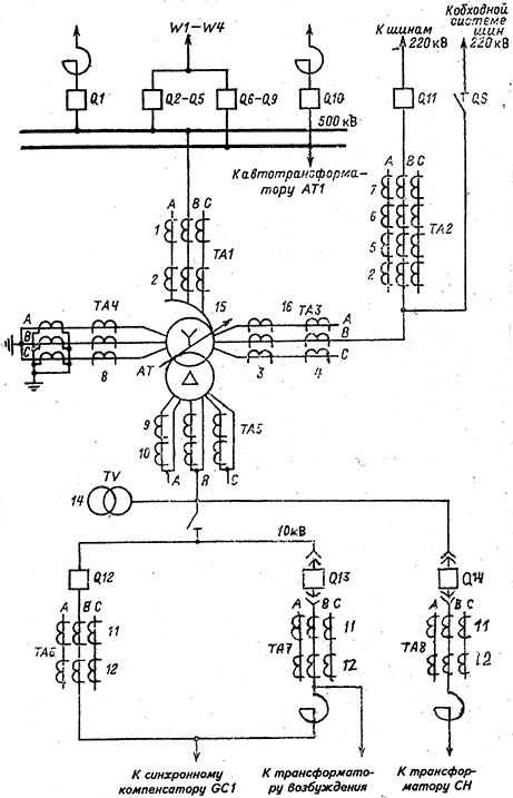 Релейная защита трансформатора схема - 92 фото