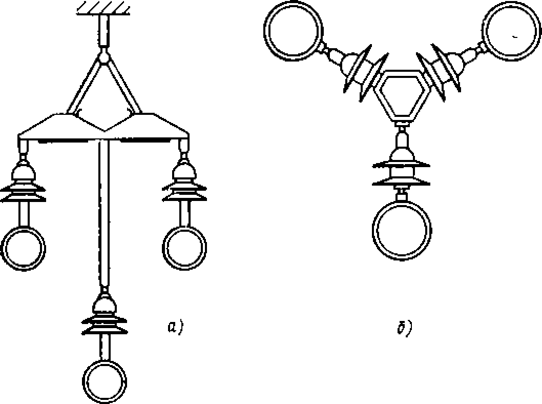 токопроводы на подвесных изоляторах