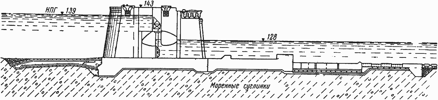 Водосливная плотина Иваньковского гидроузла