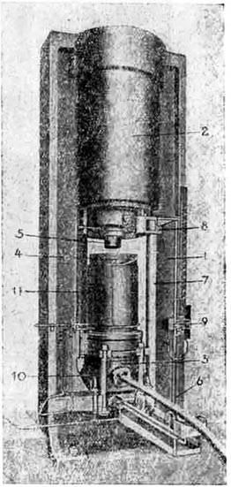 вид вертикального свинцового пресса с неподвижным реципиентом фирмы
