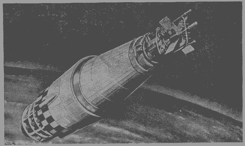 вид энергоустановки SNAP-10A в космосе