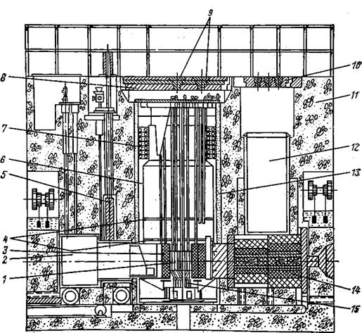 разрез реактора ИР-100
