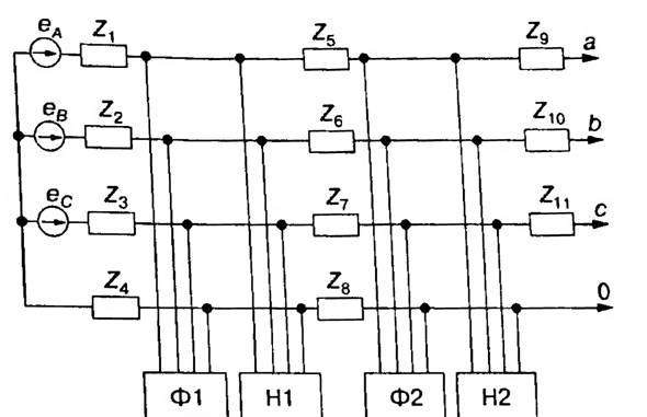 Схема подключения фильтров к сети НН