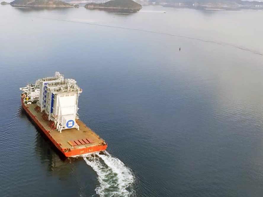 GE перевозит 2500-тонные супермодули HRSG морем