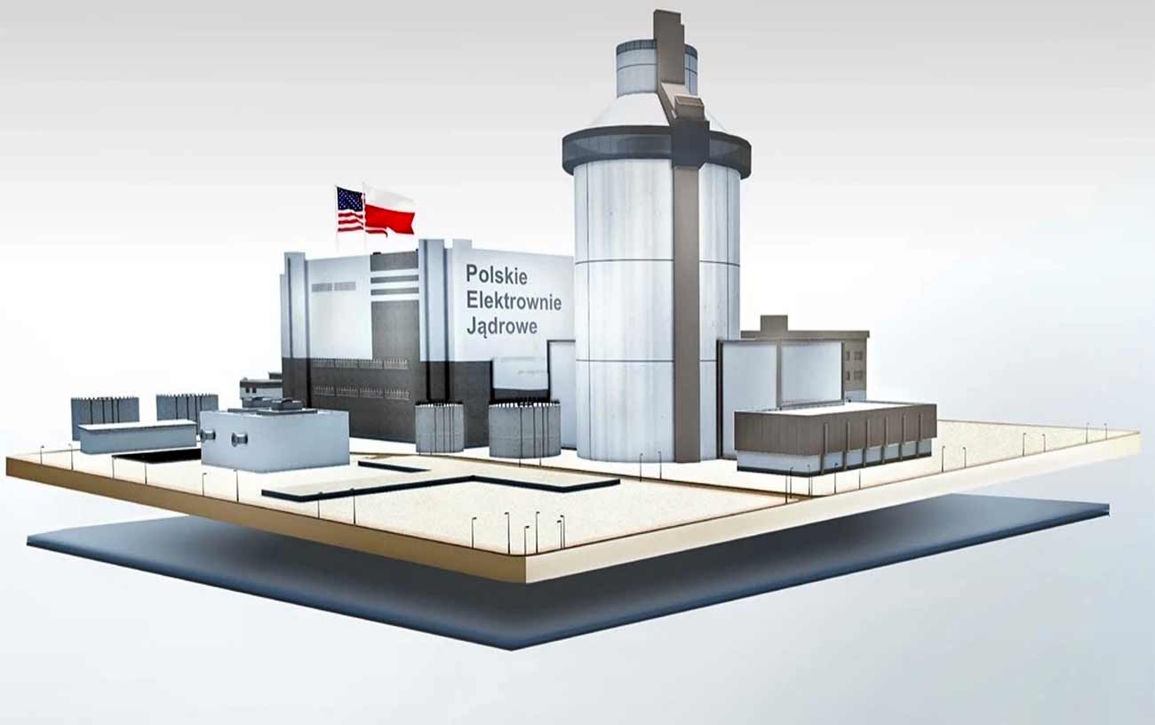визуализация ядерного реактора первой в Польше атомной электростанции