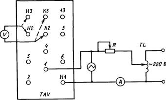 Схема для проверки трансреактора